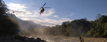 Rescatan un cuerpo de seis personas desaparecidas en la Pampa Colorada