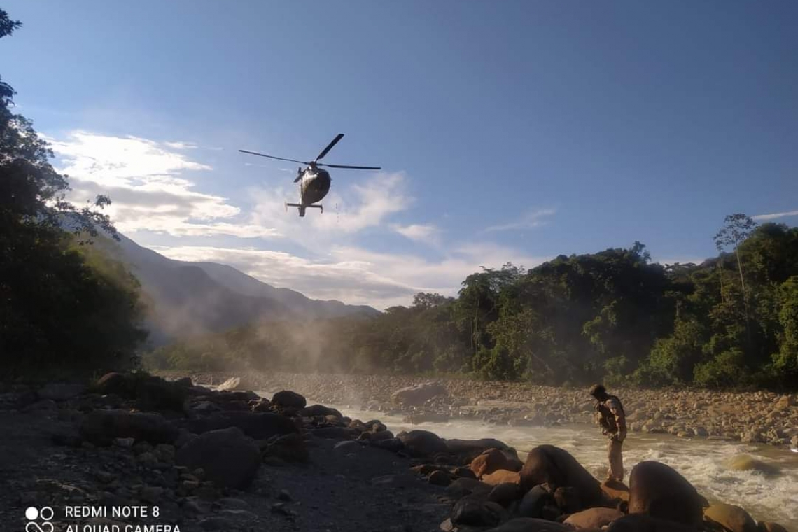 Junta indaga incidente de helicóptero, los tripulantes reciben atención en Sucre