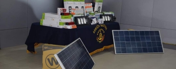 Esposas de navales donan energía eléctrica fotovoltaica para unidades en frontera