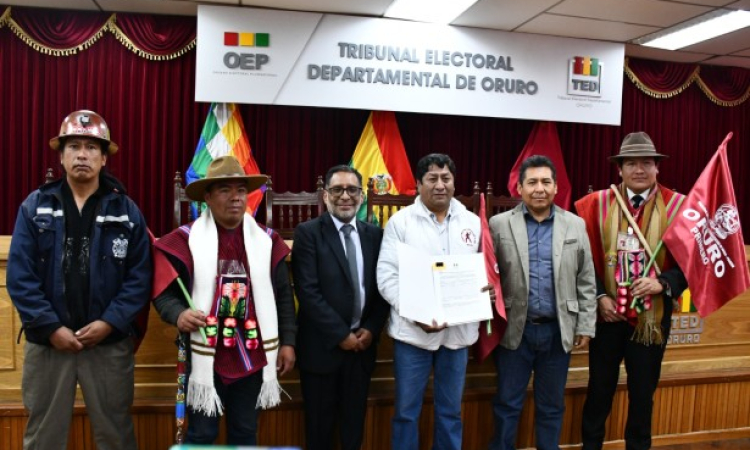 Agrupación ciudadana Oruro Primero logra su personalidad jurídica con miras a las subnacionales de 2026