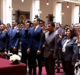 Presidente Paz posesiona a su gabinete y pide trabajar 24/7 para Bolivia 