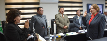 En el TDJ-LP eligen a vocal, Carmiña Ninoska Vera como Decana