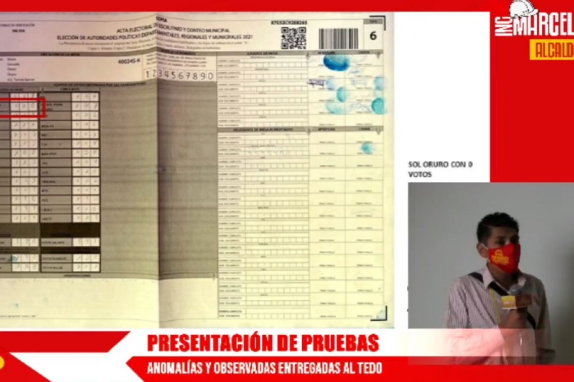 Sol-Oruro hace públicas las observaciones a las recientes elecciones 