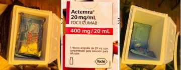 Aprehenden a dos personas que internaron  medicamentos Covid-19 de forma irregular