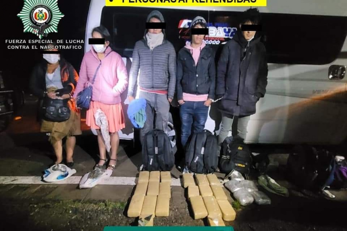 FELCN incauta 29,7 kilos de cocaína y marihuana en carretera Oruro-Pisiga