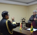 Almte. Víctor Baldiviezo jura como presidente del Tribunal Supremo Militar