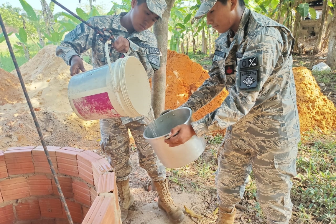 Armada edifica pozos de agua para marinos que resguardan la soberanía en frontera con Brasil