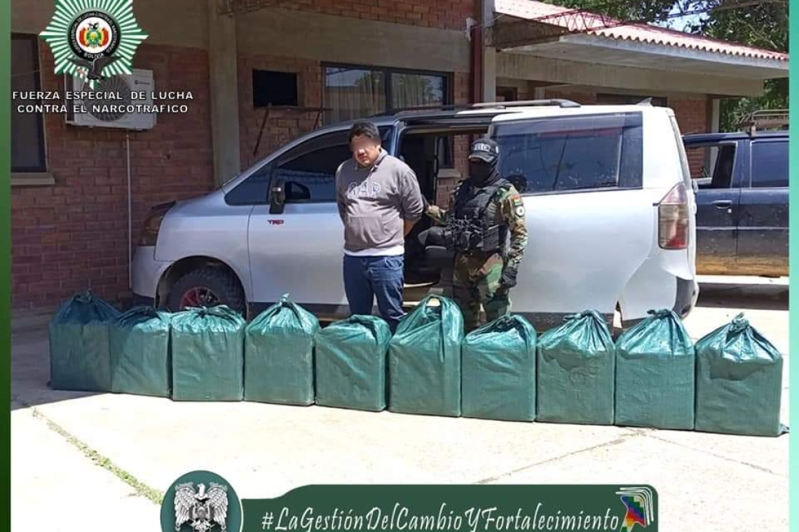 La FELCN secuestra 586 kilos de cocaína de alta pureza en el Beni