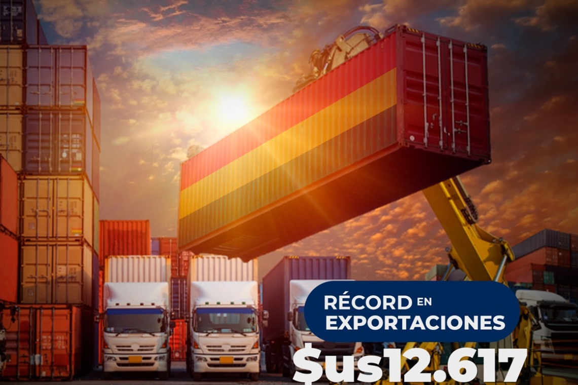 Exportaciones alcanzan récord de $us 12.617 millones y dejan superávit comercial de $us 761 millones