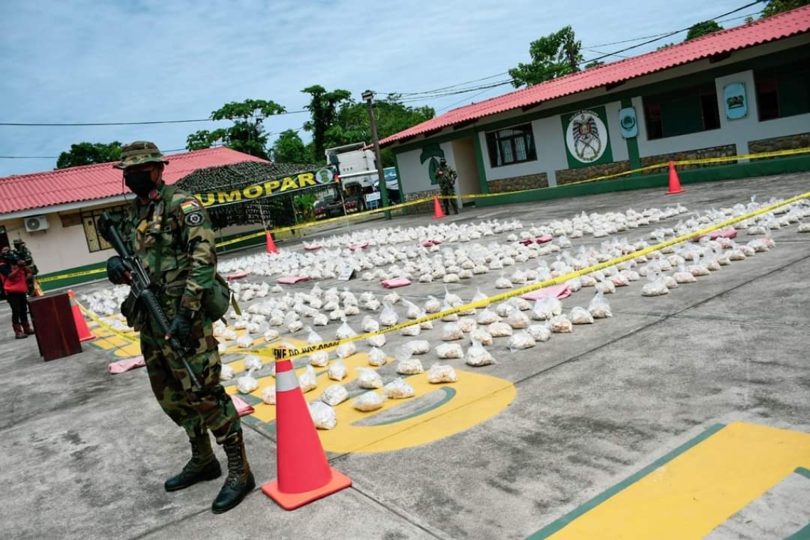 En secuestro de 280 kilos de cocaína la FELCN afectó al ilícito con $us 360.000