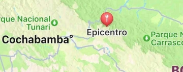 Sismo de 4.9 grados causa temblor en edificios en Cochabamba