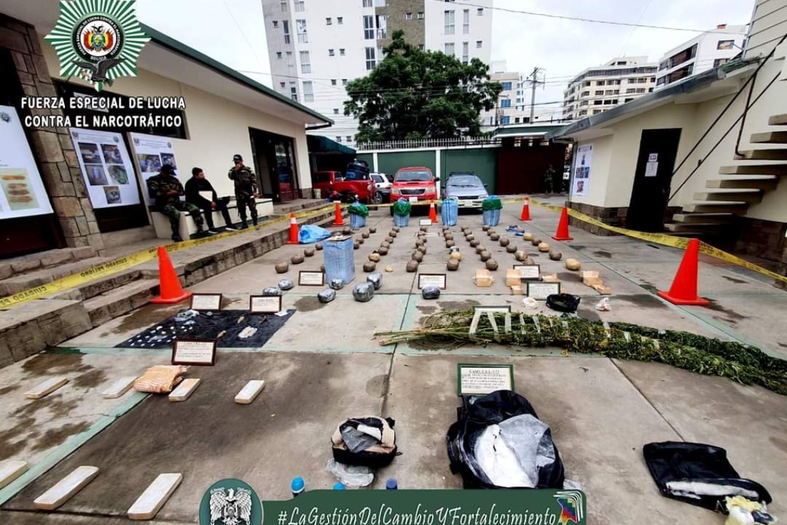 La FELCN confisca 23 toneladas de cocaína y marihuana valuado en $us 3,6 millones