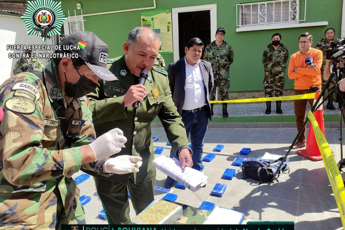 La FELCN secuestra 75 Kg de clorhidrato y marihuana en La Paz