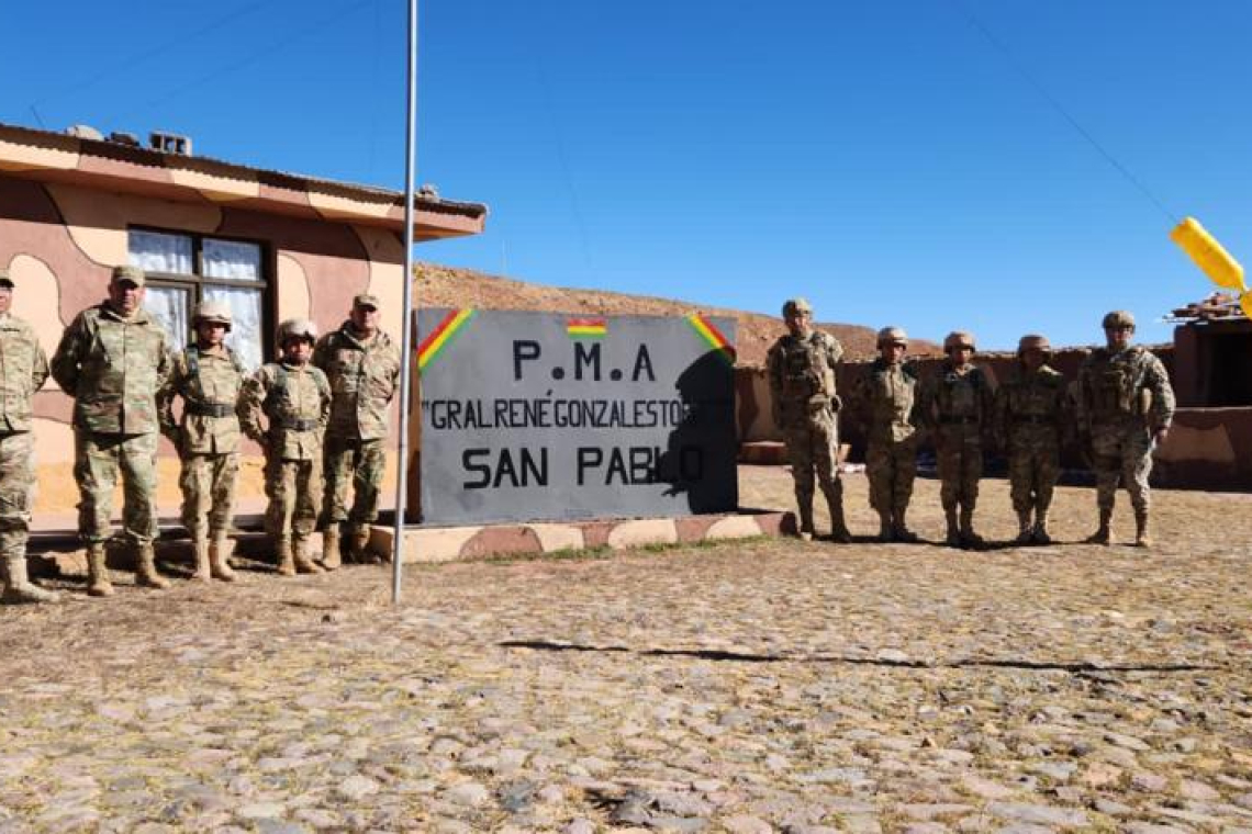 Inspeccionan Puestos Militares Adelantados e Hitos fronterizos en frontera con Argentina