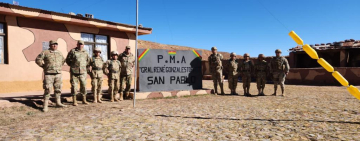 Inspeccionan Puestos Militares Adelantados e Hitos fronterizos en frontera con Argentina