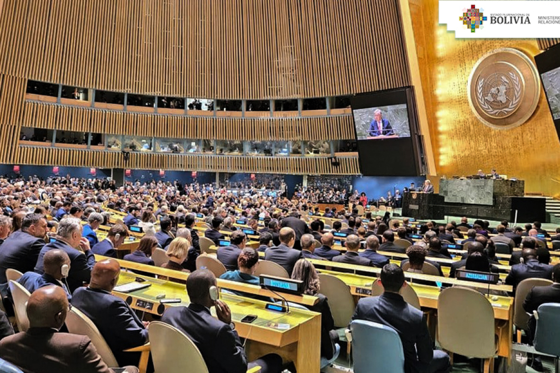 Presidente Arce participa de la inauguración del 78° periodo de sesiones de las Naciones Unidas