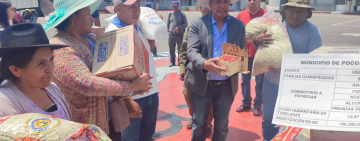 Llega 264 toneladas de ayuda humanitaria para 21 municipios de Cochabamba