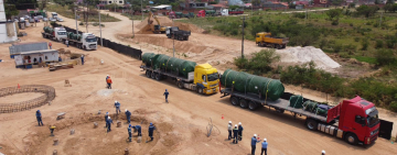 Llegan a Santa Cruz 46 equipos de punta para montar la Planta de Biodiésel I