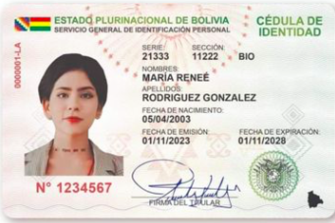 Bolivia estrena nuevo diseño de Cédula de Identidad con mayores medidas de seguridad tras 48 años