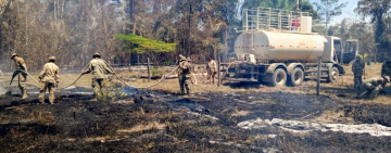 En Buena Vista controlan incendio y regresa la calma