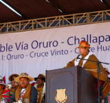 Inicia la construcción de la doble vía Oruro – Challapata Tramo I con Bs 383 millones de inversión 