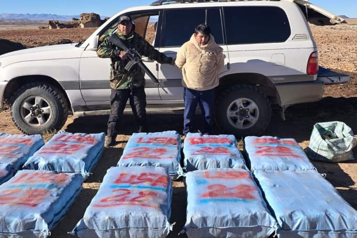 FELCN confisca 312 kilos de cocaína y marihuana en Uyuni-Potosí