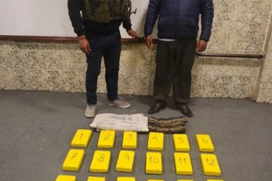 Aprehenden a peruano transportando más de 30 kilos de cocaína en El Alto