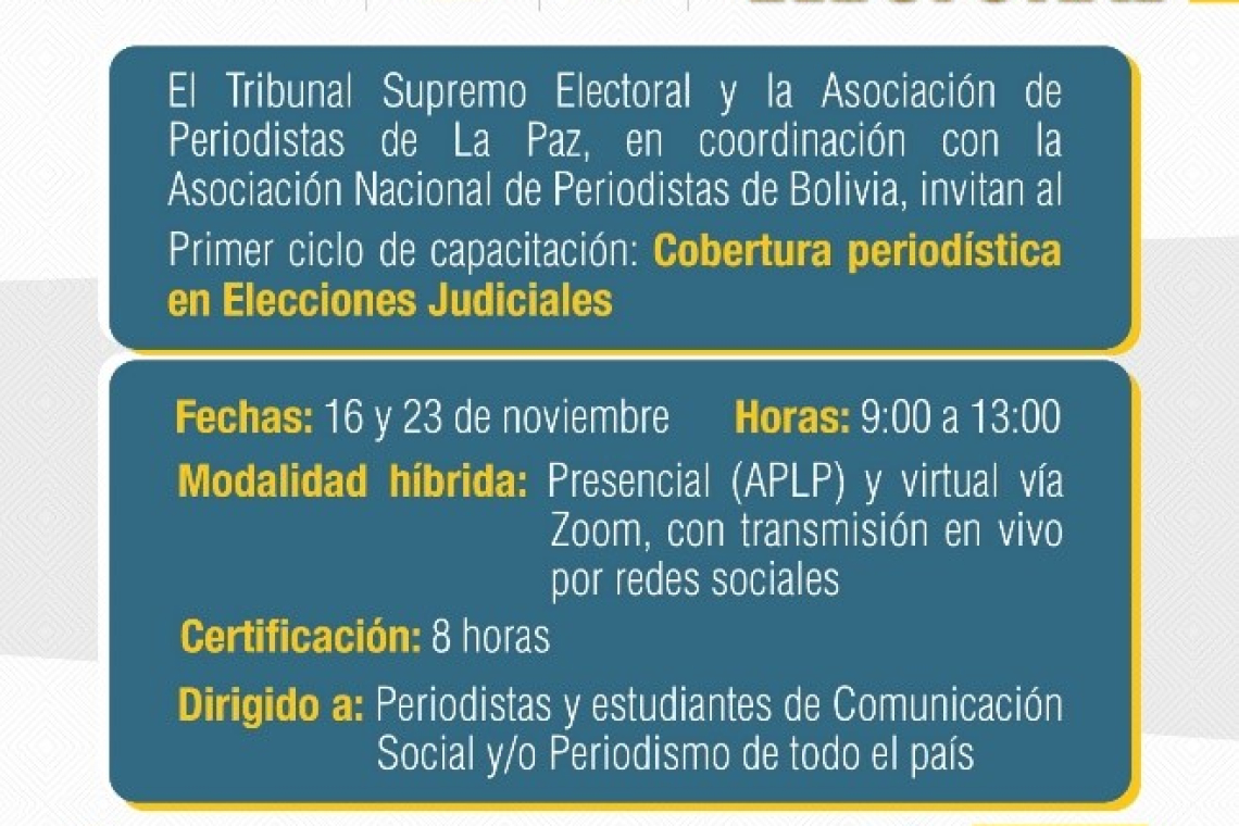 APLP y TSE inician proceso de capacitación en Periodismo Electoral