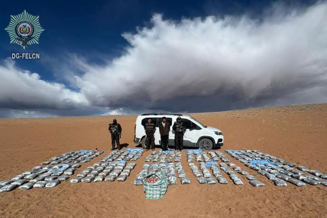 En duro golpe al narcotráfico se incauta 200 kilos de marihuana en Uyuni