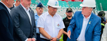 Arce inspecciona obras del Estadio “Tahuichi” para la final de la Copa Sudamericana 2025