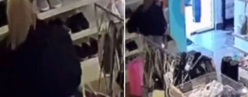 Filman a la pareja de un futbolista robando ropa en una tienda 