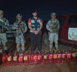 Operativo militar frustra traslado ilegal de más de 200 litros de combustible en Beni