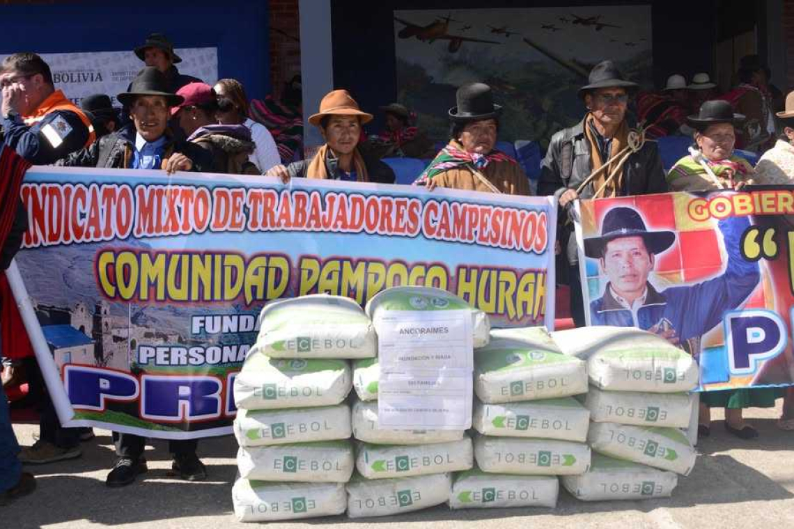 Gobierno beneficia a 64 municipios de La Paz con 1.900 Tn de ayuda humanitaria