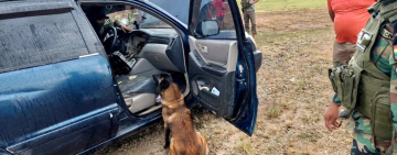 El can “Isak” detecta clorhidrato en la carretera Santa Cruz-Cochabamba