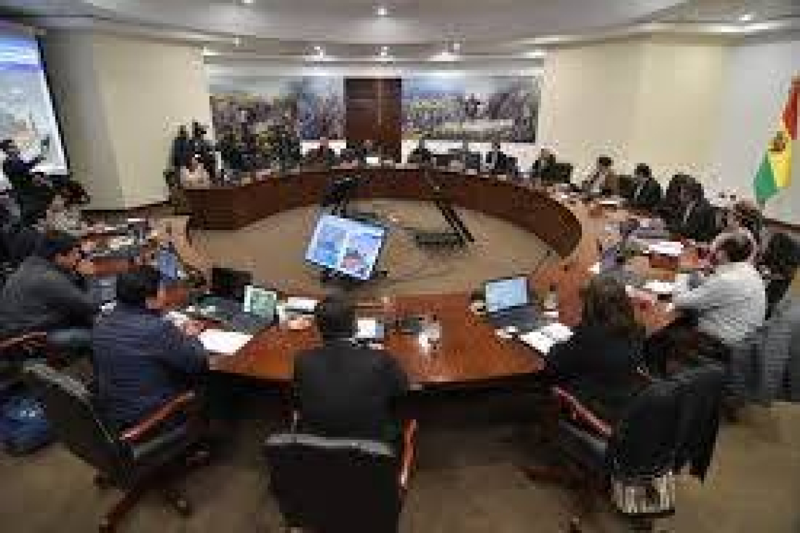 Luis Arce presidio la última reunión de Gabinete de la gestión 2020-2025