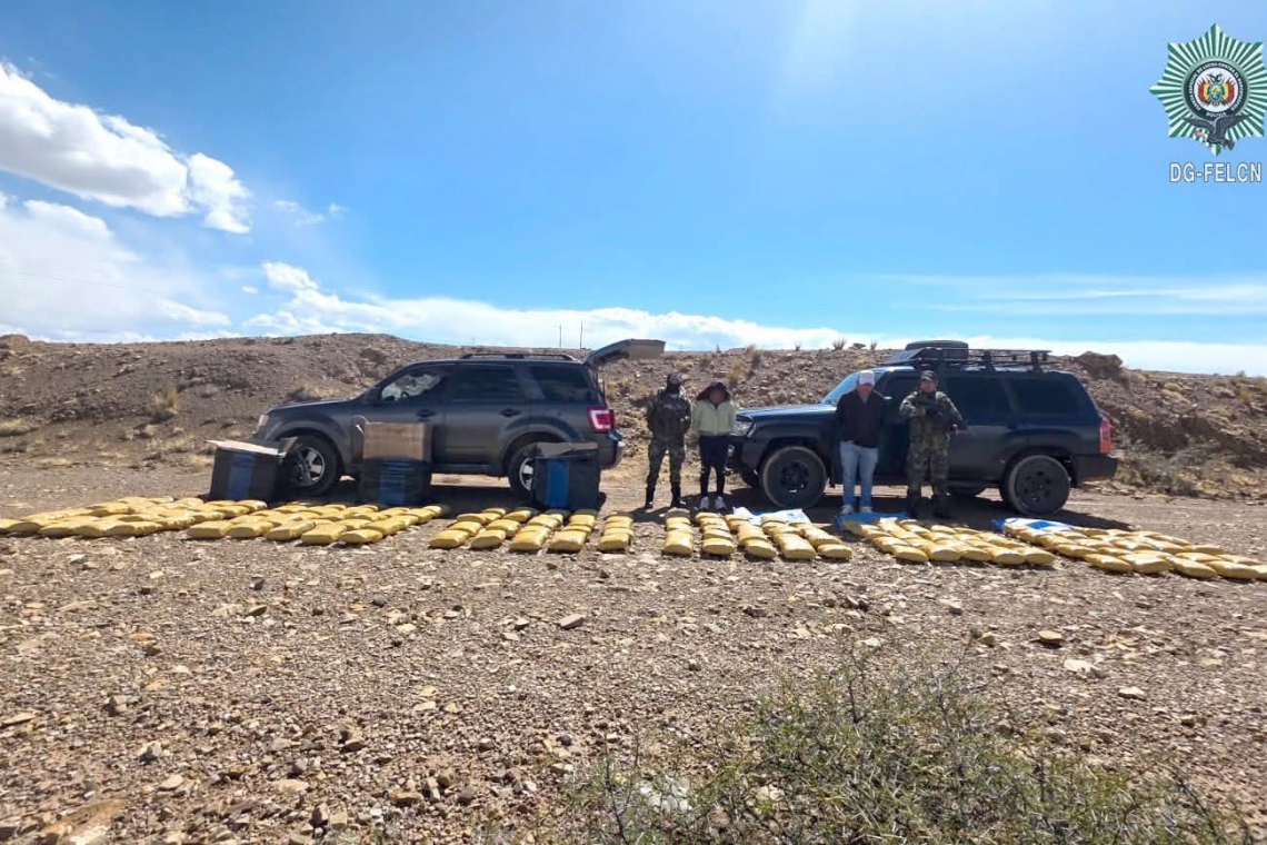 La FELCN incauta 150 paquetes de sustancias controladas entre Potosí-Tarija