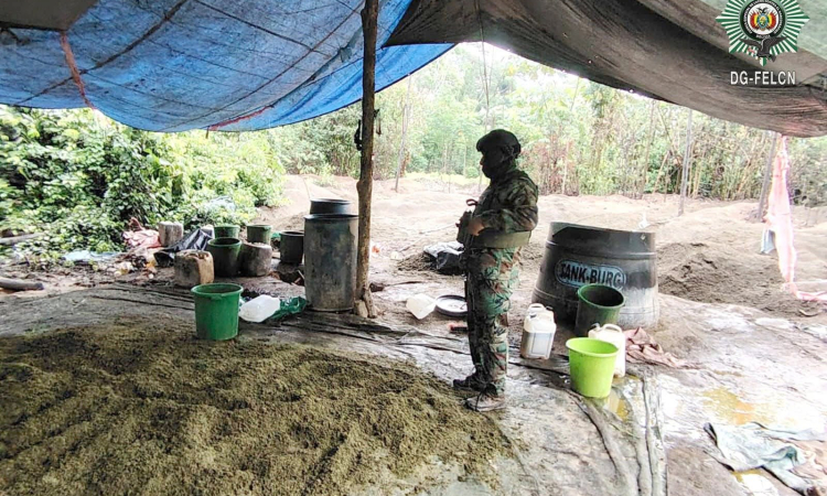 FELCN-UMOPAR desbarata factorías de pasta base en el Chapare boliviano