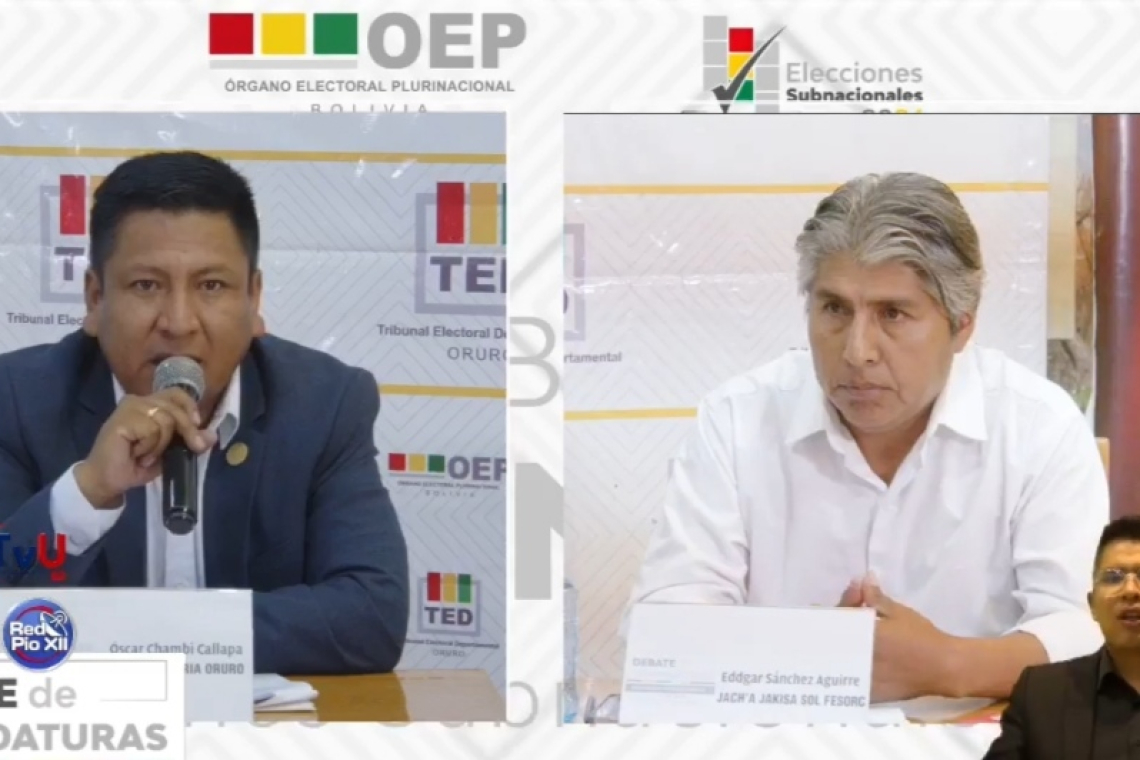 Aspirantes a la Gobernación de Oruro plantean explotación de minas y “normas claras” para atraer inversiones