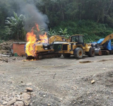 AJAM inutiliza campamento y causa millonaria perdida a la minería ilegal