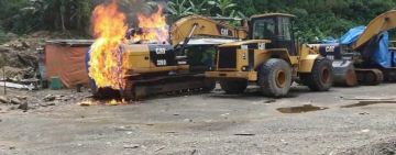AJAM inutiliza campamento y causa millonaria perdida a la minería ilegal