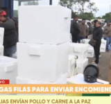 Reportan filas en el aeropuerto de Viru Viru para el envío de alimentos a La Paz
