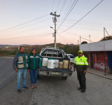 ANH-Policía decomisan 110 lts. de gasolina en bidones transportada de manera irregular