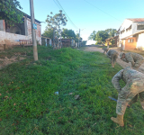 Marineros de la Armada en acción cívica dejan limpio el poblado de Puerto Almacén 