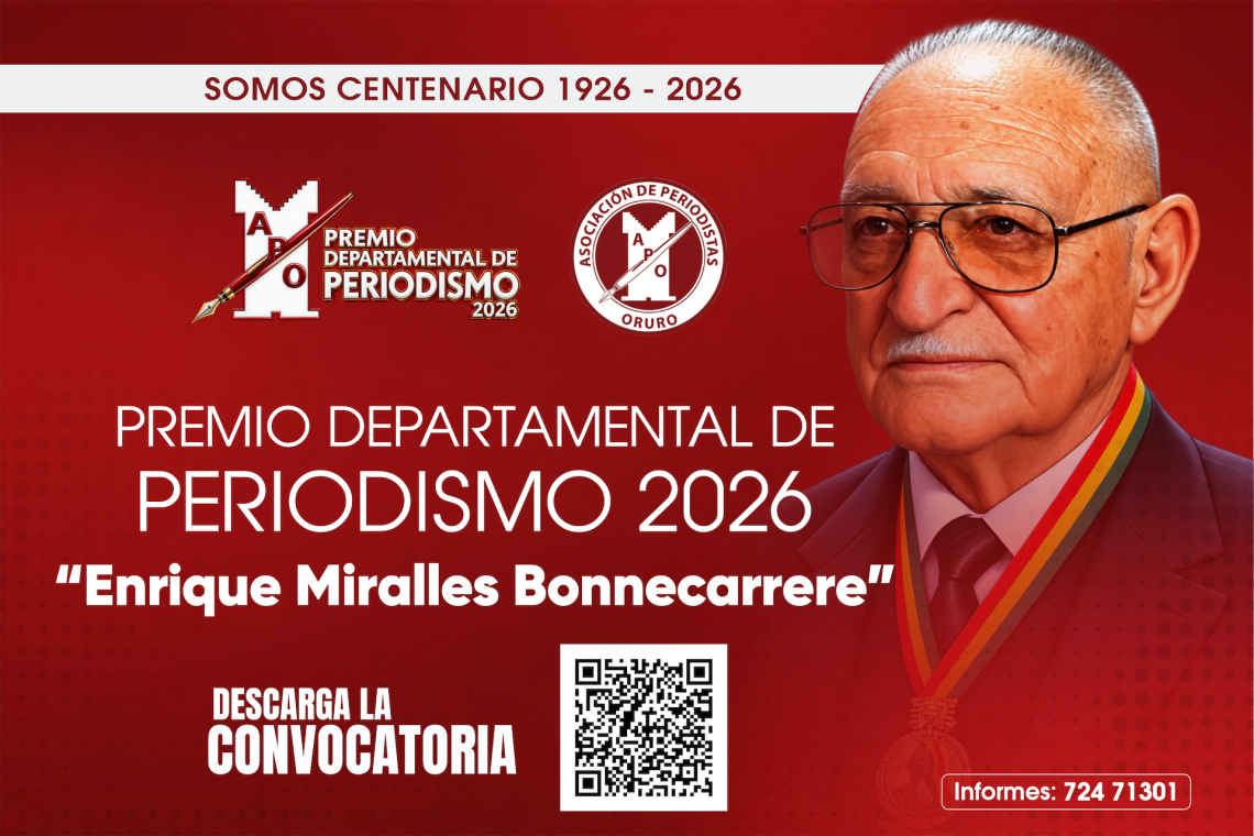 APO lanza el Premio Departamental de Periodismo 2026 “Enrique Miralles Bonnecarrere”