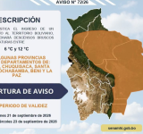  Frente frío afectará a seis departamentos desde este lunes 21 de septiembre 