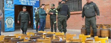 La ANH y la Policía de El Alto comisan 264 garrafas de GLP con destino al mercado ilegal